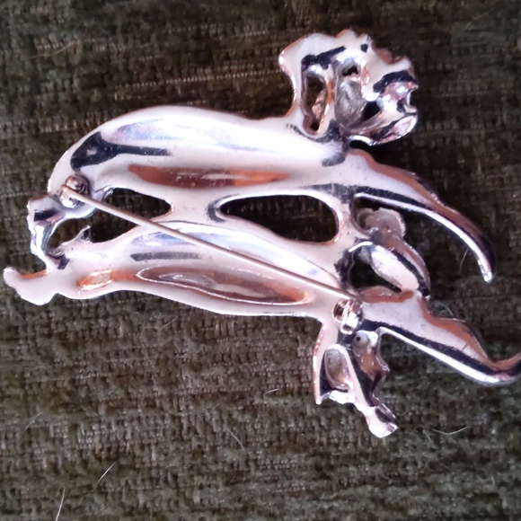 CORO* rare 1940's vintage rhinestone 2 cockatoo brooch. Enamel rhinestone - Picture 5 of 8